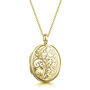 Personalised 18 K Gold Plated Large Scroll Oval Locket, thumbnail 7 of 11