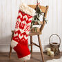 Personalised Christmas Stocking Knitting Kit Red, thumbnail 1 of 8