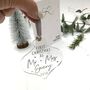 First Christmas Mr And Mrs Keepsake Bauble Card Box, thumbnail 2 of 9