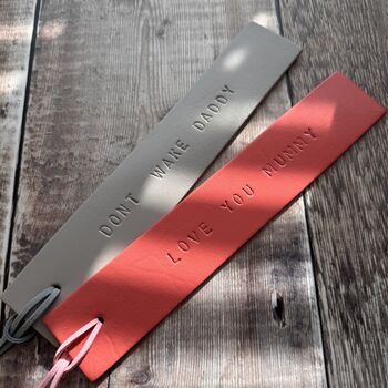 Customised Leather Bookmark For Him, 2 of 4