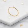 Small Gold Or Silver Diamond Style Stacking Ring, thumbnail 2 of 4