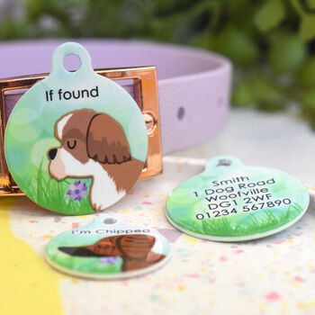 Personalised Premium Dog ID Tag Spring Meadow, 5 of 12
