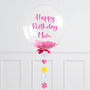 Personalised Flower Birthday Bubble Balloon, thumbnail 1 of 3