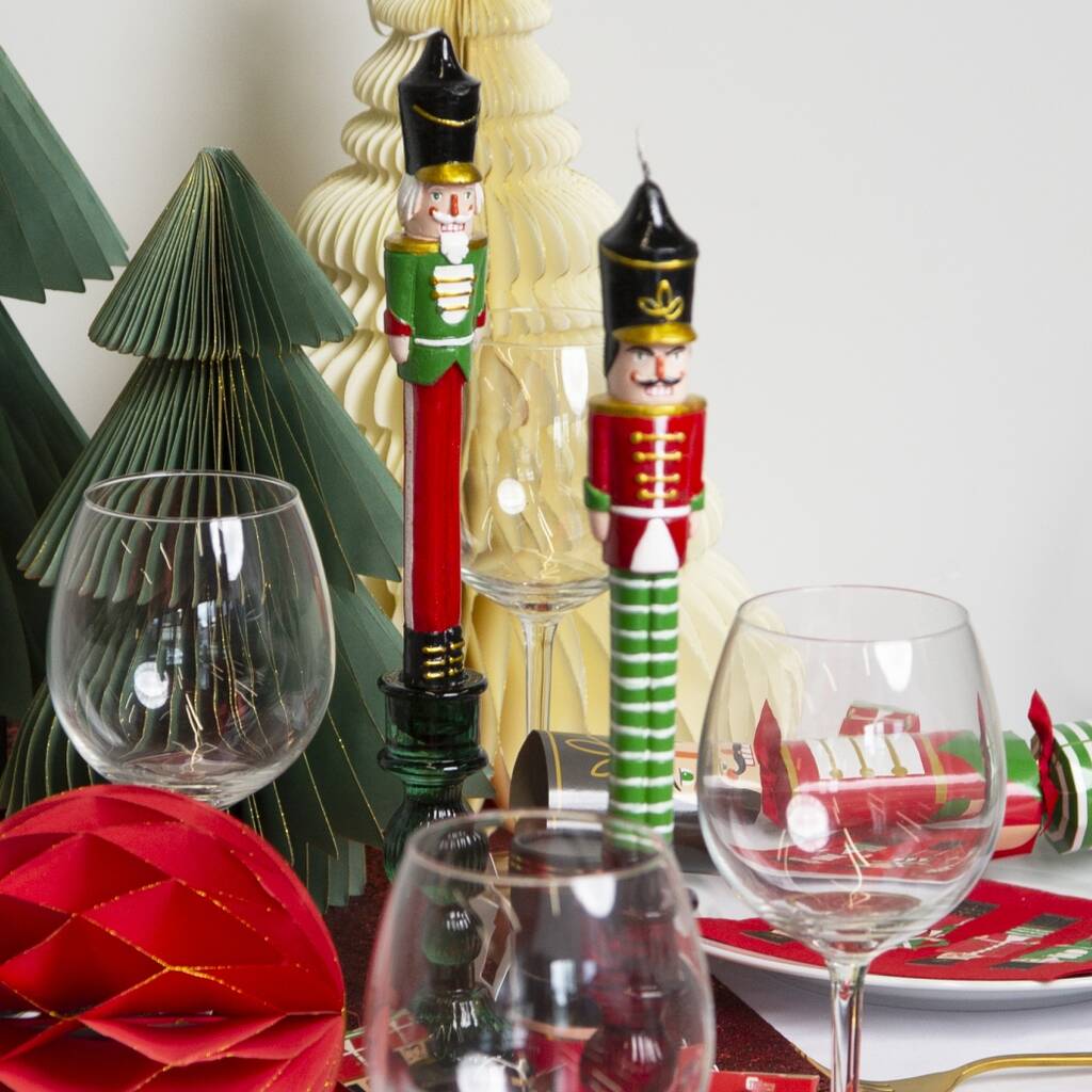 Nutcracker Christmas Candle Centrepieces: Pack Of Two, 1 of 5