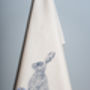 Blue Hare Tea Towel, thumbnail 2 of 2