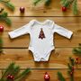 Liberty Of London Christmas Tree Baby Bodysuit, thumbnail 1 of 5