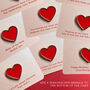 I Loves You I Do Heart Pin Badge Valentine Card, thumbnail 4 of 12