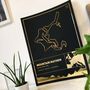 Personalised Gold Foil Route Map, thumbnail 1 of 5
