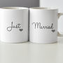 Just Married Personalised Mug Set, thumbnail 3 of 4