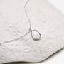 Sterling Silver Oval Opal Flow Necklace, thumbnail 7 of 9