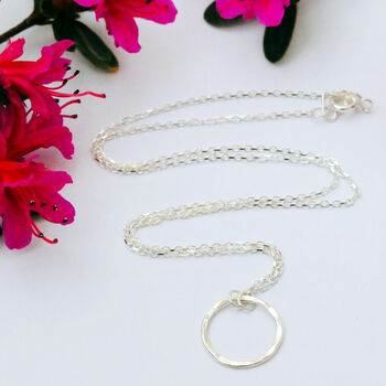 Circle Necklace In Sterling Silver, 2 of 12