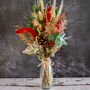 Christmas Dried Flowers Made Into A Glass Bottle, thumbnail 1 of 4