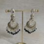Meenakari Black Gold Plated Dangle Indian Earrings, thumbnail 7 of 7