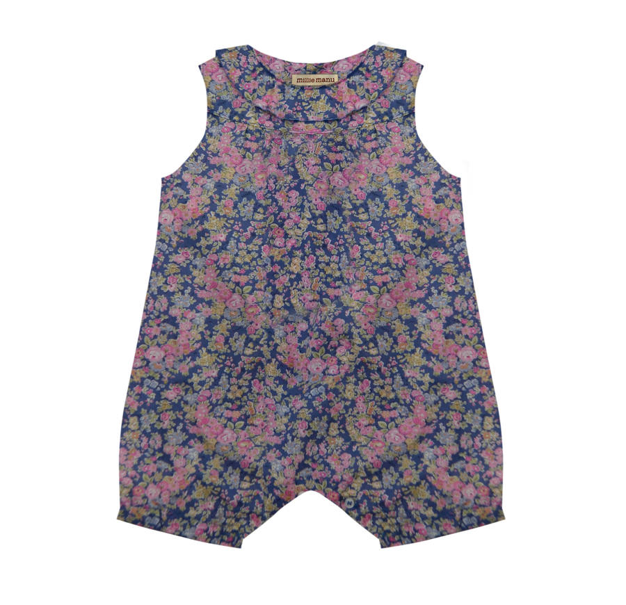 Liberty Baby Romper Suit By milliemanu