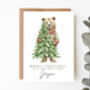 Personalised Christmas Card Christmas Bear, thumbnail 1 of 3