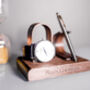 Luxury Walnut Single Watch Stand With Pen Holder, thumbnail 1 of 7
