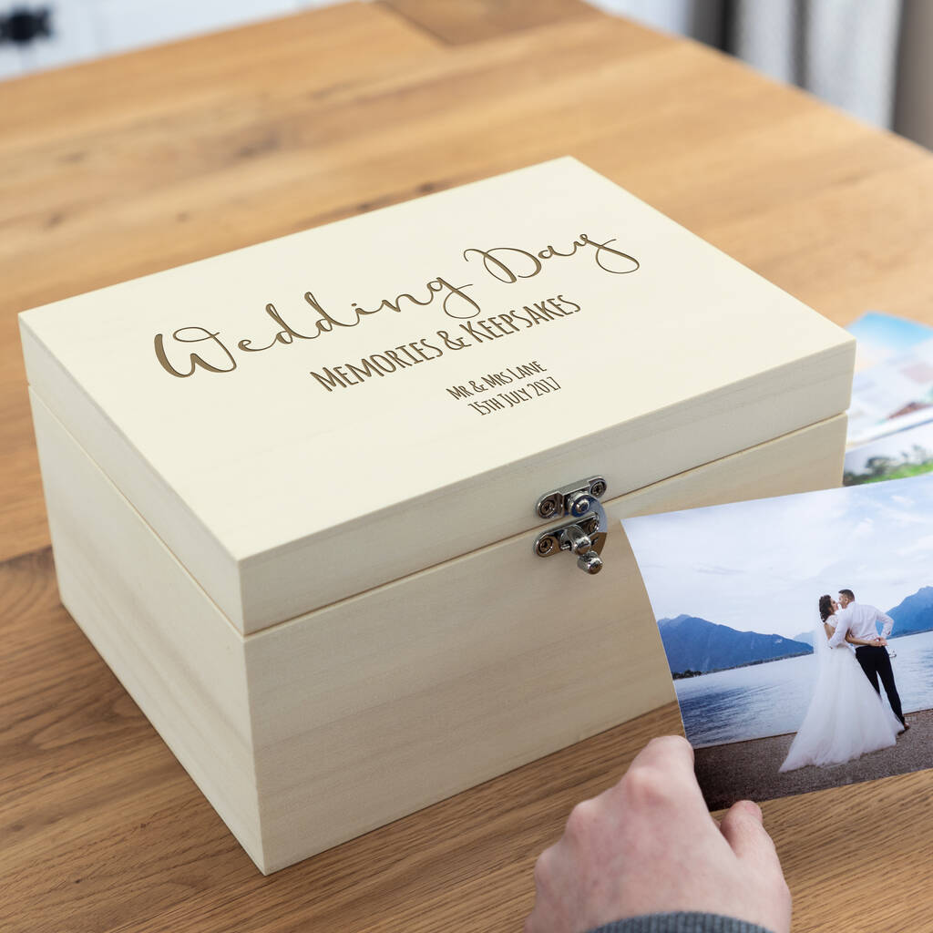 Personalised Wedding Memories And Keepsakes Box, 1 of 7