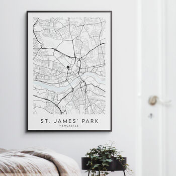 Newcastle United Poster St. James' Park Map Print, 2 of 4