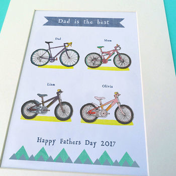 Personalised Cycling Family Print, 3 of 12