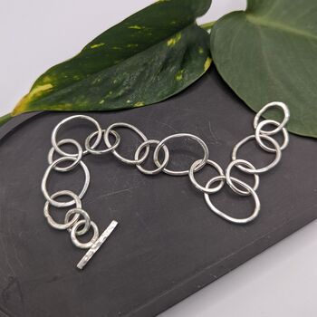 Maxi Links Sterling Silver Bracelet, 4 of 9