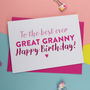 Great Gran, Great Granny Birthday Card, thumbnail 3 of 3