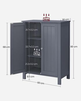Storage Cabinet With Two Doors And Adjustable Shelves, 11 of 12