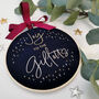 Christmas Joy Personalised Embroidered Hoop, thumbnail 2 of 8