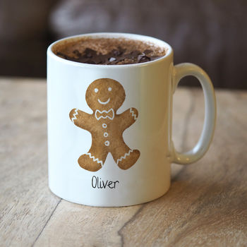Gingerbread Man Mug With Hot Chocolate And Marshmallows, 2 of 3
