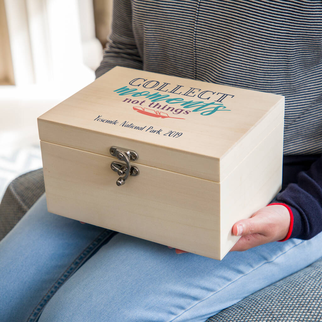Personalised Collect Moments Not Things Keepsake Box By Mirrorin