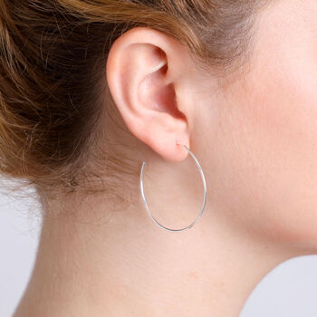 Silver Wire Hoops, 5 of 6
