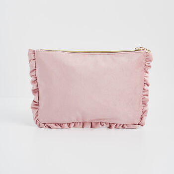 Pink Love Velvet Embroidered Pouch, 4 of 7