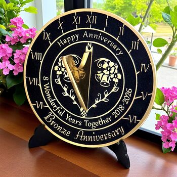 8th Bronze Anniversary Sundial Gift Celebration Present, 6 of 6