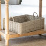 Rectangular Twisted Seagrass Basket With Handles, thumbnail 1 of 4