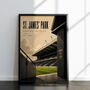 Newcastle St James' Park Football Stadium Poster, thumbnail 2 of 5