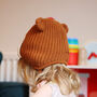 Bear Face Knitted Beanie Hat For Toddler, thumbnail 5 of 9