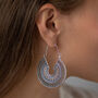 Mandala Large Hoop Intricate Detail Earrings, thumbnail 3 of 9