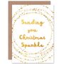 Bright Gold Sparkle Christmas Card, thumbnail 1 of 4