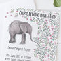 Christening Invitations Elephant Watercolour, thumbnail 2 of 2