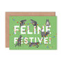 Pack Of Eight Festive Cat Christmas Cards, thumbnail 4 of 7