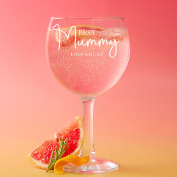 Personalised Best Mummy Mother's Day Gin Glass, 3 of 6