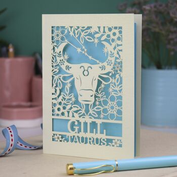 Personalised Taurus Star Sign Birthday Card, 2 of 8