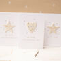 Personalised White Baby Blanket – Moon And Stars Name Embroidery, thumbnail 10 of 12