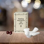 East Of India White Porcelain Dove Matchbox Ornament Boxed Gift Family Keepsake, thumbnail 3 of 4