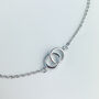 Sterling Silver Interlocking Rings Anklet, thumbnail 1 of 6