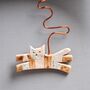 Handmade Cat Wall Clock Bright Coloured, thumbnail 3 of 7