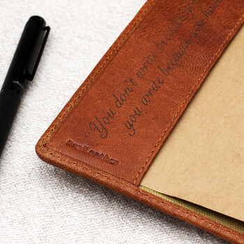 Luxury Leather Personalised Message Journal, 5 of 7