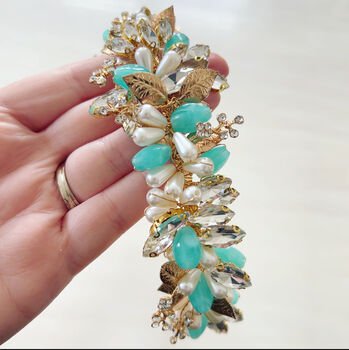 Turquoise Halo Headpiece, 4 of 6
