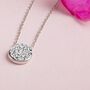 Round 925 Sterling Silver Druzy Crystal Necklace, thumbnail 1 of 4