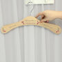 Personalised Pink Floral Wooden Hanger Wood, thumbnail 4 of 7