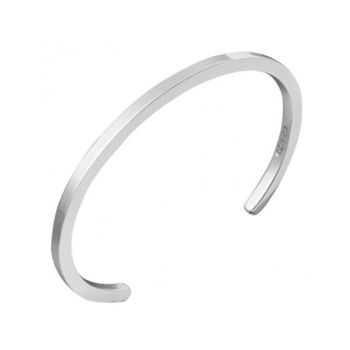 Square Open Sterling Silver Bangle, 6 of 9